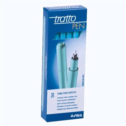 TRATTO TRATTO PEN PENNA PUNTA IN FIBRA COL. ACQUAMARINA TRATTO 0.50mm CONF 12 Pz.