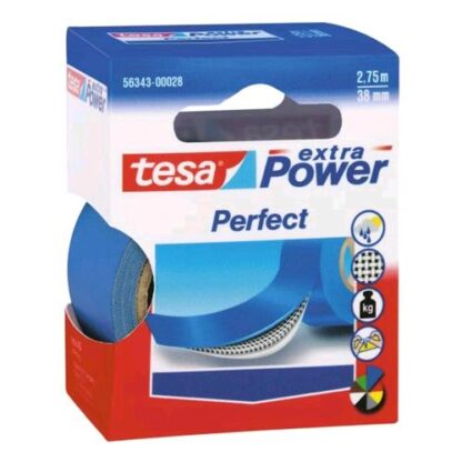 TESA EXTRA POWER PERFECT NASTRO TELATO 38MM X 2.75M COL. BLU CONF 6 Pz.