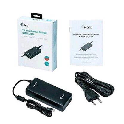 I-TEC CHARGER-C112W CARICABATTERIE UNIVERSALE USB-C/USB3.0 112W NERO