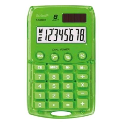 REBELL STARLETG CALCOLATRICE TASCABILE 8 CIFRE COL. VERDE