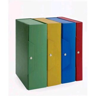 BREFIOCART CARTELLE PORTA PROGETTO IN PRESSPAN CON BOTTONI 250X350 mm DORSO 8 CM COL. BLU CONF 5 Pz.