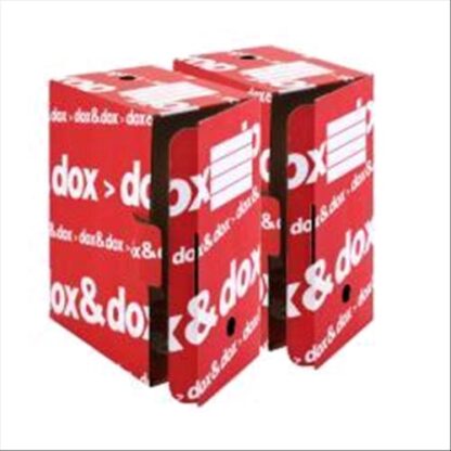 REXEL DOX&DOX SCATOLA ARCHIVIO IN CARTONE 265X365 mm DORSO 17.5 CM COL. ROSSO CONF 12 PZ.