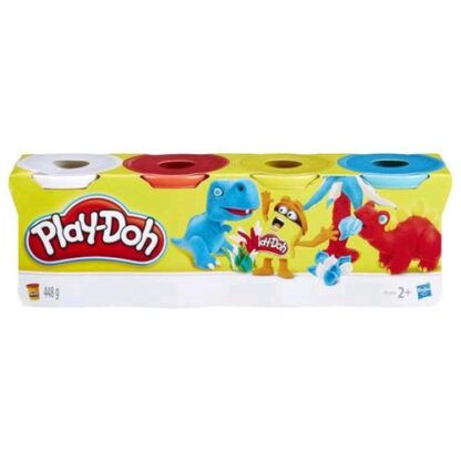 HASBRO PLAY-DOH PASTA DA MODELLARE COL. ASSORTITI 4 VASETTI DA 140 GR