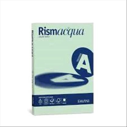 CARTOTECNICA FAVINI RISMACQUA CARTA A4 50 FOGLI 200 GR COL. VERDE CHIARO 09