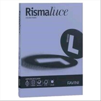 CARTOTECNICA FAVINI RISMA LUCE CARTA A4 50 FOGLI 200 GR COL. VIOLETTO 49