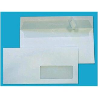 BLASETTI BUSTE DI CARTA CON FINESTRA E STRIP 110X230 mm 90 GR COL. BIANCO CONF 500 Pz.
