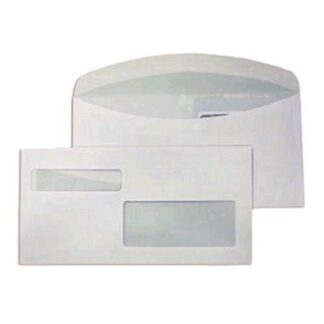 BLASETTI BUSTE DI CARTA CON DOPPIA FINESRA 115X227 mm 90 GR COL. BIANCO CONF 500 Pz.