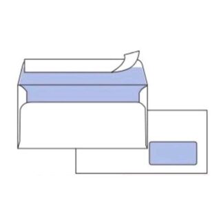 PIGNA EDERA BUSTE DI CARTA CON FINESTRA E STRIP 110X230 mm 90 GR COL. BIANCO CONF 500 Pz.