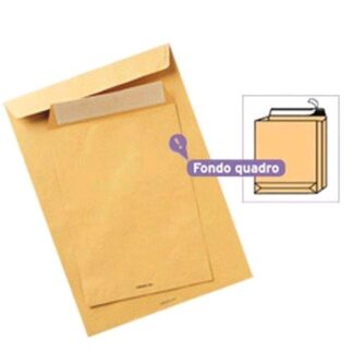 BLASETTI MONODEX BUSTE A SACCO CON SOFFIETTO E STRIP 230X330 mm 120 GR FONDO QUADRO COL. AVANA CONF 250 Pz.