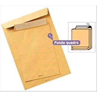 BLASETTI MONODEX BUSTE A SACCO CON SOFFIETTO E STRIP 300X400 mm 120 GR FONDO QUADRO COL. AVANA CONF 250 Pz.