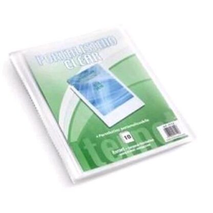 PLASTIDEA CLEAR PORTALISTINI PERSONALIZZBILI IN PP 320X240 mm A4 10 FOGLI COL. TRASPARENTE