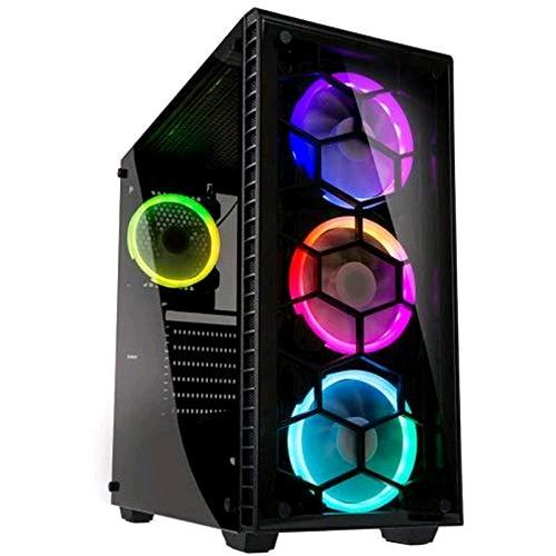 KOLINK OBSERVATORY BLACK CASE GAMING RGB MID-TOWER ATX CON PANNELLO FRONTALE E LATERALE IN VETRO TEMPERATO NERO