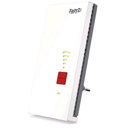 AVM FRITZ!REPEATER 2400 RIPETITORE/ESTENSORE SEGNALE WIFI AC+N (DUAL BAND FINO A 1.733 MBIT/S A 5GHZ + 600MBIT/S A 24 GHZ) MESH 1X GIGABIT-LAN WPS