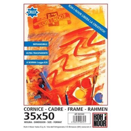 KOH-I-NOOR CRILEX CORNICE A VISTA DA MURO IN VETRO 300X350 mm COL. TRASPARENTE CONF 12 Pz.