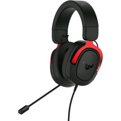 ASUS TUF GAMING H3 CUFFIE GAMING AUDIO SURROUND 7.1 BASSI POTENTI NERO ROSSO