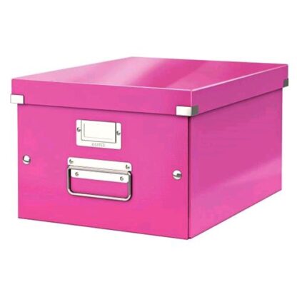 LEITZ CLICK STORE SCATOLA IN CARTONE 281X200X370 mm A4 COL. FUCSIA
