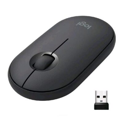LOGITECH PEBBLE M350 MOUSE WIRELESS BLUETOOTH 2.4 GHz 1.000 DPI CON MINI RICEVITORE USB GRAPHITE