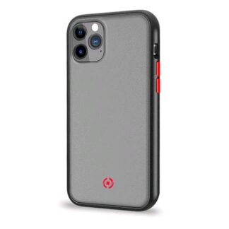 CELLY APPLE iPHONE 11 PRO COVER IN TPU CON RETRO OPACO TRASPARENTE E TASTI IN COLORI A CONTRASTO BLACK