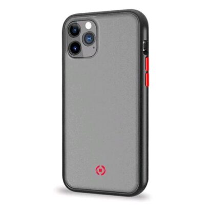 CELLY APPLE iPHONE 11 PRO COVER IN TPU CON RETRO OPACO TRASPARENTE E TASTI IN COLORI A CONTRASTO BLACK