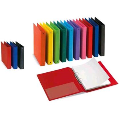 SEI ROTA NETTUNO RACCOGLITORE 2 ANELLI A D DA 40MM IN STRATOPAN 220X300MM A4 DORSO 4CM ROSSO