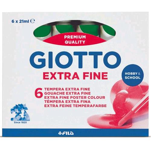 GIOTTO EXTRA FINE TEMPERA TUBO DA 21ML COL. VERDE CINABRO CONF 6 Pz.