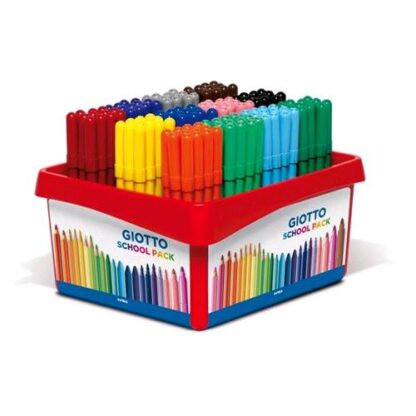 GIOTTO SCHOOLPACK TURBO COLOR PENNARELLI LAVABILI COLORI ASSORTITI CONF 144 Pz.