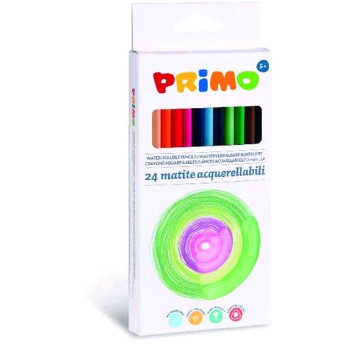 PRIMO MATITE ACQUERELLABILI DA 2.9 mm COLORI ASSORTITI CONF 24 Pz.