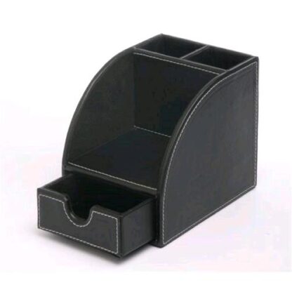 TECNOSTYL PORTAOGGETTI CON PORTAMEMO IN ECOPELLE 150X110X130 mm NERO