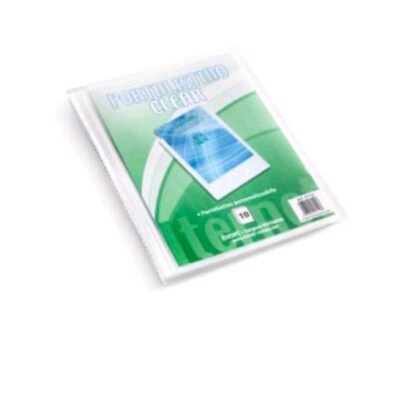 PLASTIDEA CLEAR PORTALISTINI PERSONALIZZBILI IN PP 320X240 mm A4 30 FOGLI TRASPARENTE