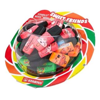 STABILO BOSS MINI SWEETFRIENDS EVIDENZIATORE PUNTA A SCALPELLO 2/5 mm COLORI ASSORTITI CONF 50 Pz.