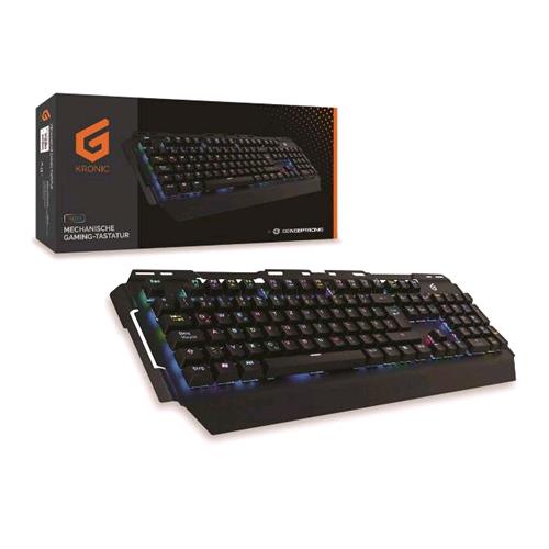 CONCEPTRONIC KRONIC TASTIERA GAMING MECCANICA USB RETROILLUMINAZIONE RGB COLORE NERO