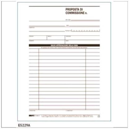 EDIPRO PROPOSTA DI COMMISSIONE AUTOCOPIANTE 2 FOGLI 150X230MM 100 FOGLI CONF 10 Pz.
