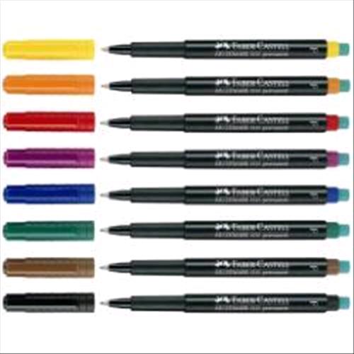 FABER CASTELL MULTIMARK MARCATORE PERMANENTE PUNTA CONICA 0.6 mm MARRONE CONF 10 Pz.