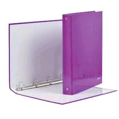 LEITZ WOW RACCOGLITORE 4 ANELLI DA 30 MM IN CARTONCINO CM 31X24X3 A4 VIOLA