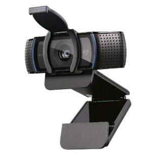 LOGITECH C920S HD WEBCAM PRO FULL HD 30FPS AUTOFOCUS MICROFONO INTEGRATO AUDIO STEREO CLIP FISSAGGIO LAPTOP LCD MONITOR COPRIOBIETTIVO NERO