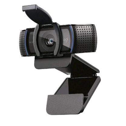 LOGITECH C920S HD WEBCAM PRO FULL HD 30FPS AUTOFOCUS MICROFONO INTEGRATO AUDIO STEREO CLIP FISSAGGIO LAPTOP LCD MONITOR COPRIOBIETTIVO NERO