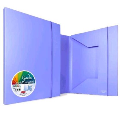 PLASTIBOR GARDA 3L CARTELLINA 3 LEMBI IN PP CON ELASTICO 260X350 mm LILLA