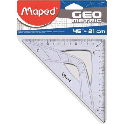 MAPED SQUADRA GEOMETRIC IN PLASTICA 21CM 45 TRASPARENTE