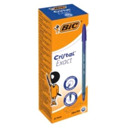 BIC CRISTAL EXACT PENNA A SFERA PUNTA CONICA 0.7 mm INCHIOSTRO BLU CONF 20 Pz.