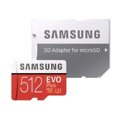 SAMSUNG MICRO SDXC EVO PLUS 512GB UHS I CLASSE 10 CON ADATTATORE VELOCITA DI LETTURA MAX 100 MB/S VELOCITA DI SCRITTURA MAX 90 MB/S