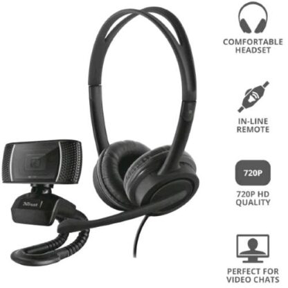 TRUST DOBA 2 IN 1 SET OFFICE WEB CAM 720 PIX + CUFFIE
