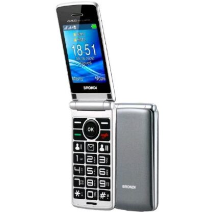 BRONDI AMICO SINCERO DUAL SIM 2.4" EASY PHONE CLAMSHELL ITALIA GREY