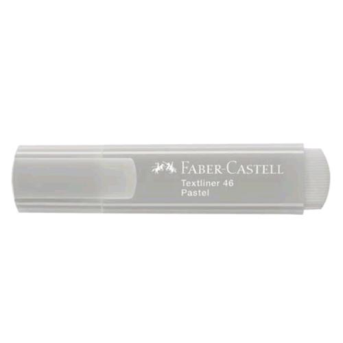 FABER CASTELL TEXLINER 46 PASTELL EVIDENZIATORE PUNTA A SCALPELLO 1/5 mm GRIGIO CONF 10 Pz.