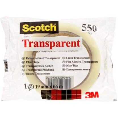 3M SCOTCH 550 NASTRO ADESIVO TRASPARENTE 19 mm X 66 MT