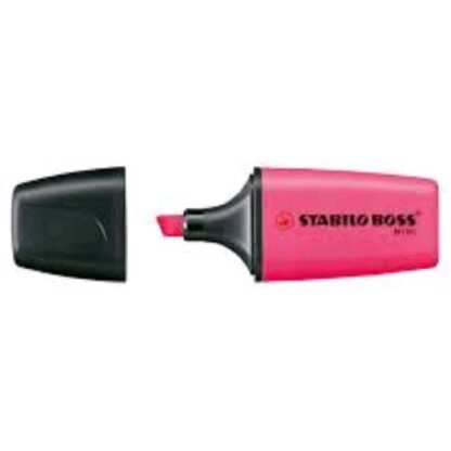 STABILO BOSS MINI EVIDENZIATORE PUNTA A SCALPELLO 2/5 mm ROSA CONF 10 Pz.