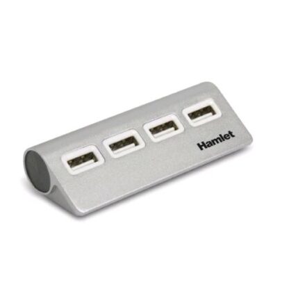 HAMLET HUB USB 2.0 4 PORTE IN ALLUMINIO