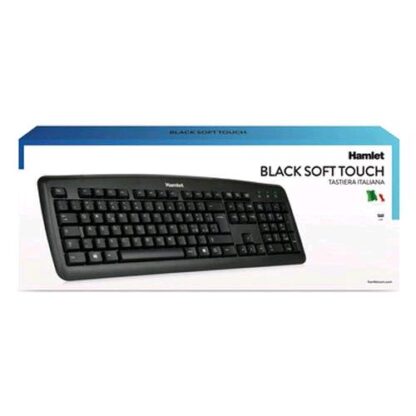HAMLET XKKITA2 TASTIERA SOFT TOUCH USB LAYOUT ITALIANO COLORE NERO