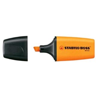 STABILO BOSS MINI EVIDENZIATORE PUNTA A SCALPELLO 2/5 mm ARANCIONE CONF 10 Pz.