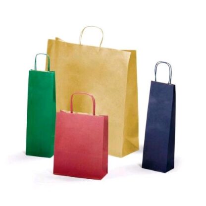 SAUL SADOCH REX ALLEGRA SACCHETTO CON MANICO IN CARTA 36X12X26 CM COLORI ASSORTITI CONF 25 Pz.