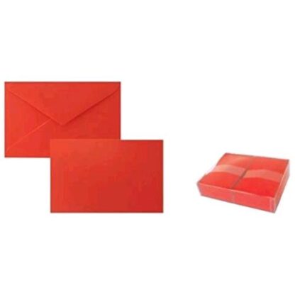 SAUL SADOCH REX BIGLETTI E BUSTE 9X14CM ROSSO CONF 100 Pz.